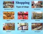 Topic in English on the topic “Shopping Shopping - main terms